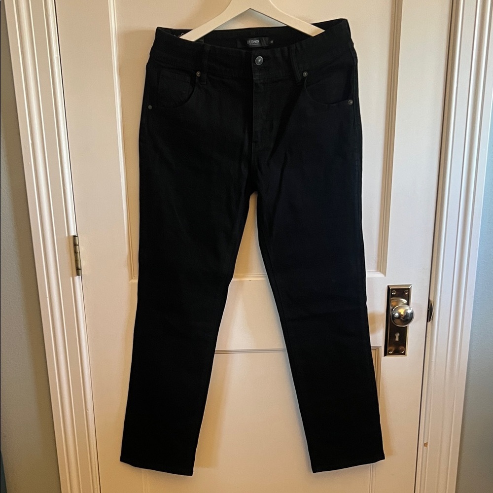 Hudson Jeans Women's Dark Black Straight Jeans